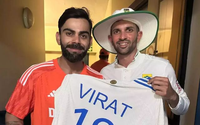 Virat Kohli and Keshav Maharaj (Image Credit- Twitter X) 