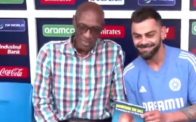 Virat Kohli & Wesley Hall (Photo Source: X)