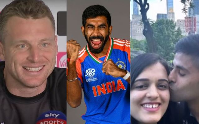 Jos Buttler, Jasprit Bumrah & Suryakumar Yadav with his wife (Photo Source: X/Twitter)