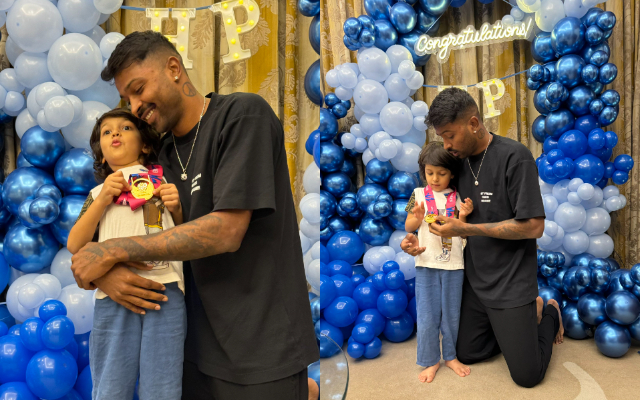 Hardik Pandya With His Son Agastya (Pic Source-X)