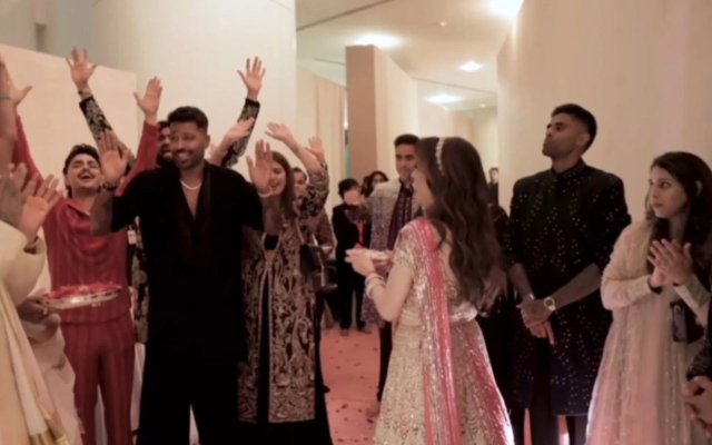 Hardik Pandya and Indian Players In anant-Radhika Sangeet Ceremony (Pic Source-X)