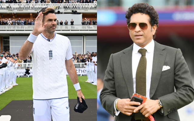 James Anderson and Sachin Tendulkar