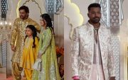 MS Dhoni and Hardik Pandya Attend Anant-Radhika's wedding