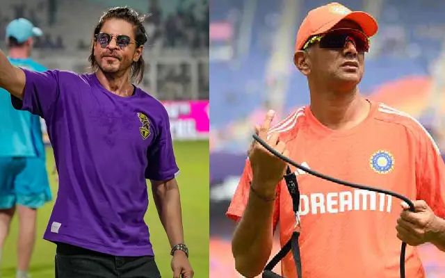 Shah Rukh Khan and Rahul Dravid. (Source - Twitter/X)