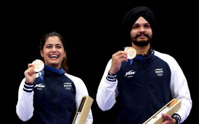 Manu Bhaker and Sarabjot Singh. (Photo Source: Jio Cinema)