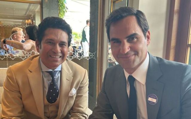 Sachin Tendulkar and Roger Federer (Pic Source X)