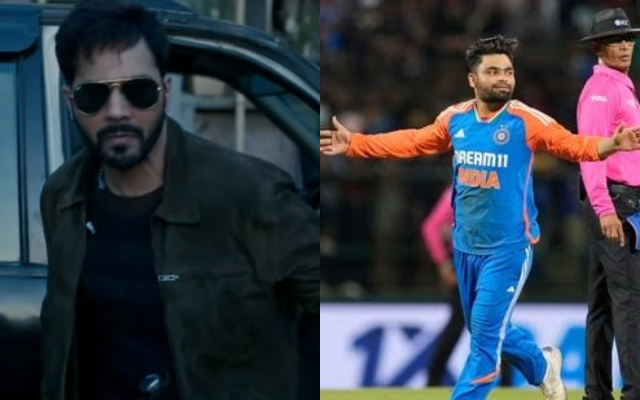 Varun Dhawan and Rinku Singh (Pic Source-X)