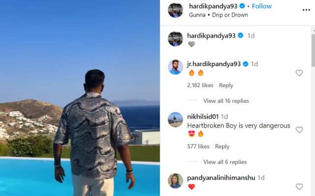 Hardik Pandya (Source Instagram)