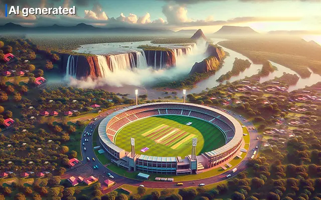 Funded by ICC, Zimbabwe to get new cricket stadium in Victoria Falls costing up to $10 million. (Photo Source: Copilot)