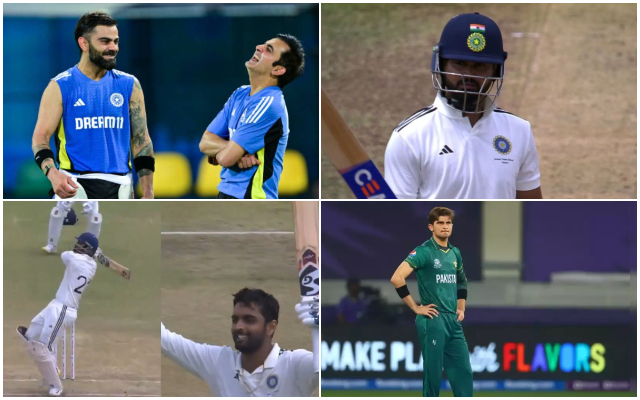 Gautam Gambhir, Virat Kohli, Shreyas Iyer, Pratham Singh & Shaheen Afridi (Photo Source: X/Twitter)