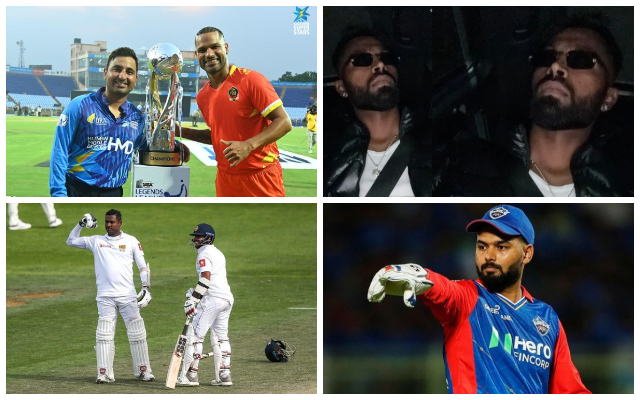 LLC 2024, Hardik Pandya, Angelo Mathews, Rishabh Pant (Photo Source: X/Twitter)