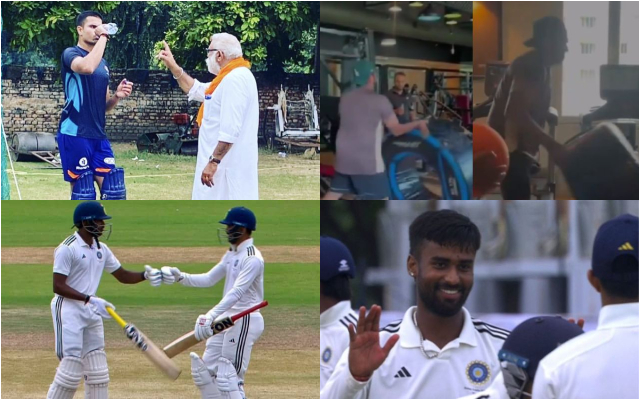 Arjun Tendulkar, Yograj Singh, India C, Rohit Sharma & Manav Suthar (Photo Source: X/Twitter)