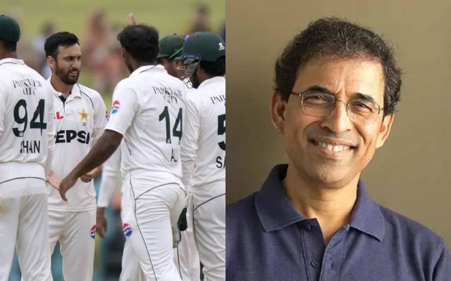 Pakistan Team & Harsha Bhogle (Photo Source: X/Getty Images)
