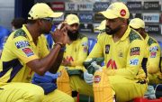 Krishnappa Gowtham and MS Dhoni (Photo Source: BCCI)