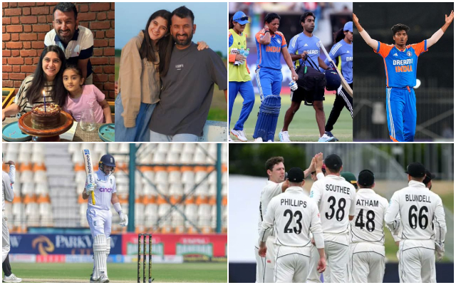 Cheteshwar Pujara and his wife, Joe Root, Harmanpreet Kaur, Pooja Vastrakar, New Zealand Team (Photo Source: X)
