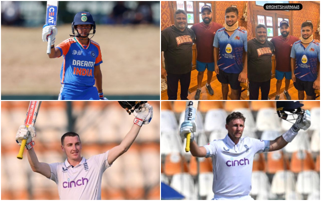 Harmanpreet Kaur, Rohit Sharma, Musheer Khan, Harry Brook, Joe Root (Photo Source: X/Twitter)