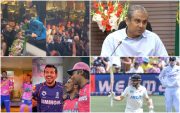 MS Dhoni, Mohsin Naqvi, Yuzvendra Chahal, & Kane Williamson (Photo Source: X)