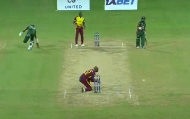 WI vs BAN Run Out (Photo Source: X)