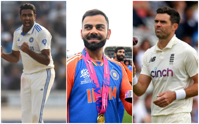 R Ashwin, Virat Kohli & James Anderson (Photo Source: Getty Images)