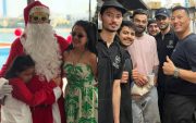 MS Dhoni, Sakshi Dhoni, Ziva Dhoni & Virat Kohli (Photo Source: X)