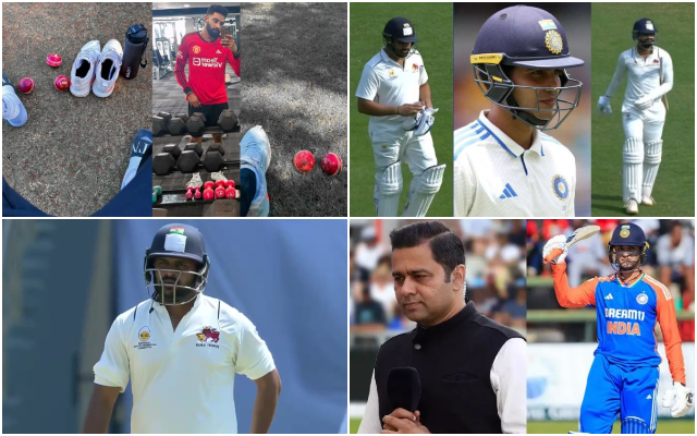 Siraj, Shardul Thakur, Rohit Sharma, Yashasvi Jaiswal, Shubman Gill, Aakash Chopra & Abhishek Sharma (Photo Source: X)