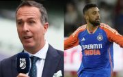 Michael Vaughan And Varun Chakarvarthy (Pic Source-X)