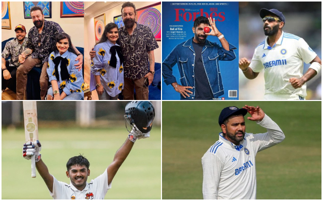 Umesh Yadav, Jasprit Bumrah, Ayush Mhatre & Rohit Sharma (Photo Source: X)