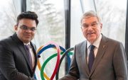 Jay Shah and IOC President Thomas Bach (Image Credit- Twitter X)