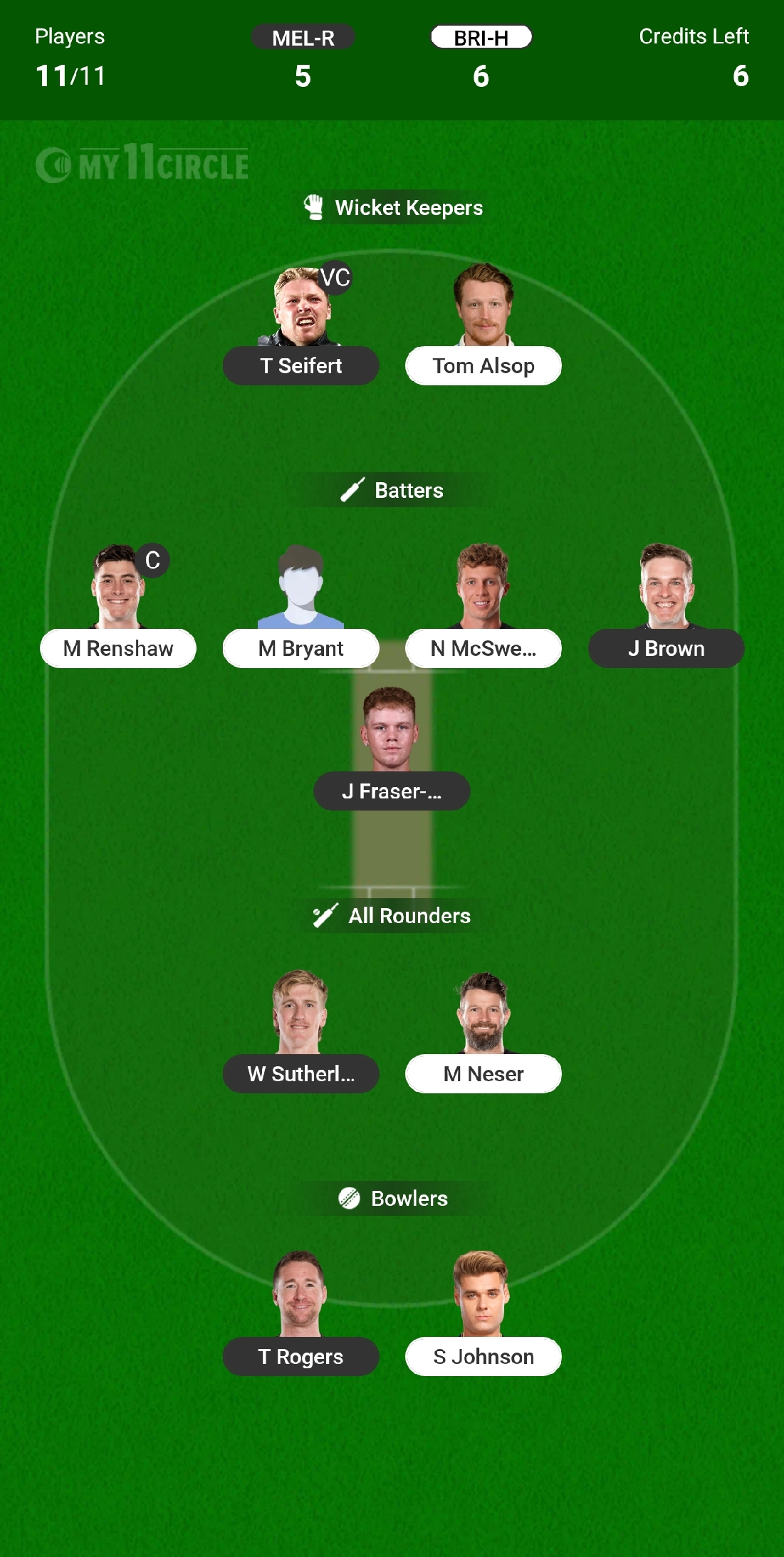 REN vs HEA My11Circle Prediction