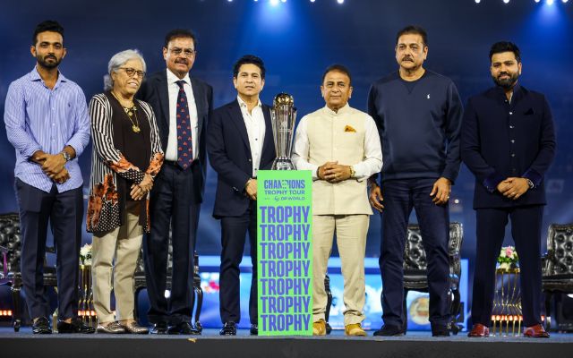 Sachin Tendulkar, Sunil Gavaskar, Rohit Sharma, Rahane, Ravi Shastri (Source X)