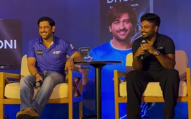 M S Dhoni And Sanju Samson (Pic Source-X)