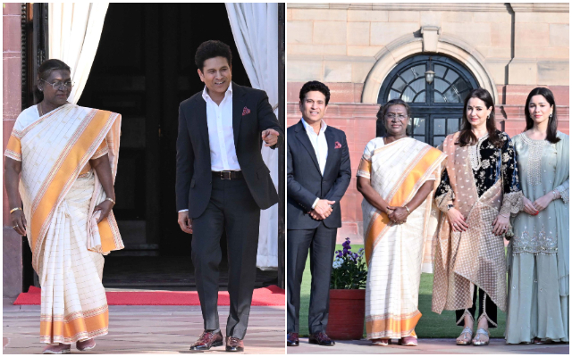Sachin Tendulkar & Family meet India President (Photo Source: X)