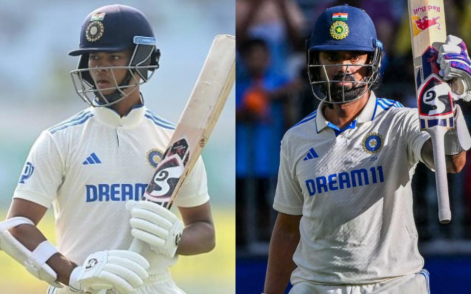 - BJ Sports 88- Cricket Prediction, Live Score ক্রিকেট ফ্রি প্রেডিকশন Yashasvi-Jaiswal-and-KL-Rahul. (Photo source: X)