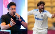 Anil Kumble and Kuldeep Yadav (Image Credit- Twitter/X)