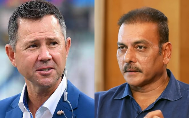 Ricky Ponting and Ravi Shastri (image via X)