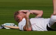 Ben Stokes struggling with his groin injury (image credit - X)
