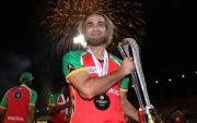 Imran Tahir with the GSL trophy (image via X)
