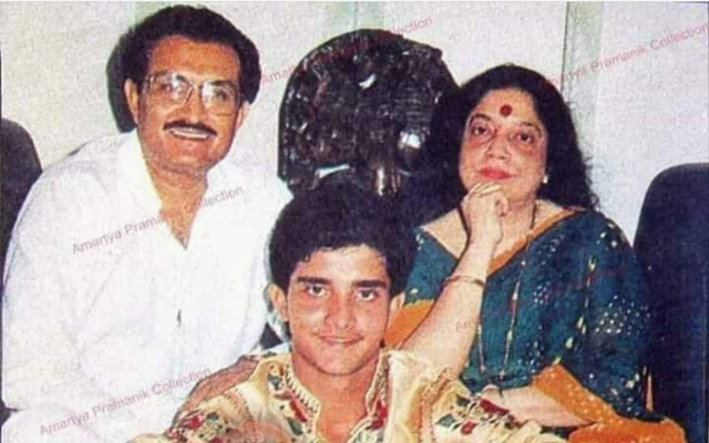 Saurav Ganguly with his father Chandidas Ganguly (image via X)