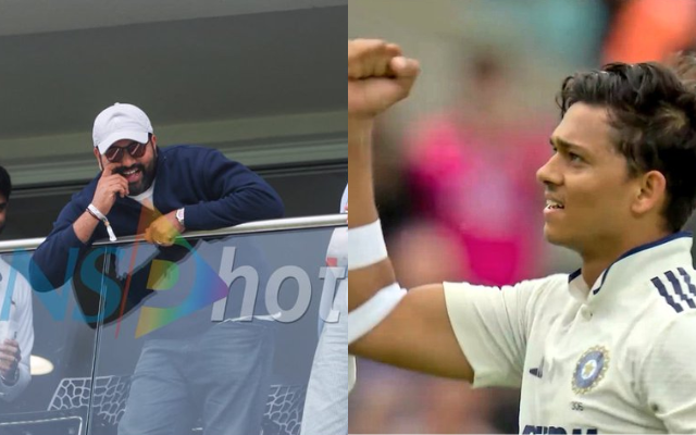 Rohit's special message to Jaiswal on the 3rd day of the fifth test (image via X)