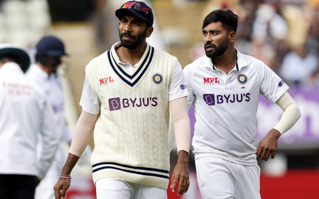 Jasprit Bumrah and Mohammed Siraj (image via X)