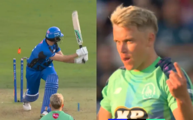 The Hundred 2025: Sam Curran's 75.64 kph moon ball deceives Richard Gleeson all ends up (image via X)