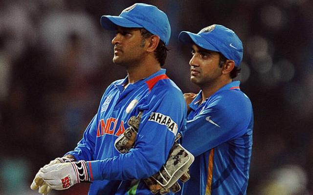 Gautam Gambhir and MS Dhoni (image via getty)