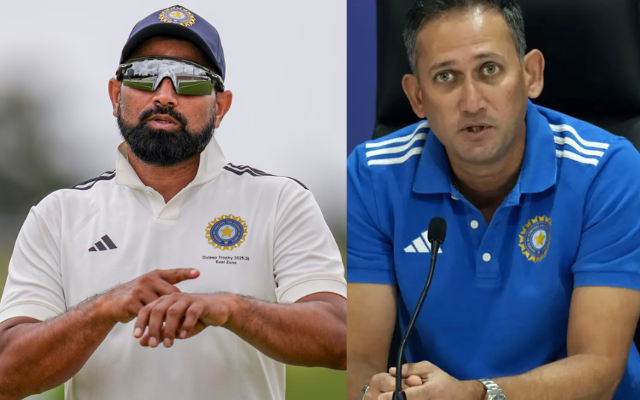 Mohammed Shami and Ajit Agarkar (Image Credit- Twitter X)