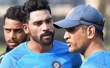 Mohammed Siraj and MS Dhoni (Image Credit- Twitter X)