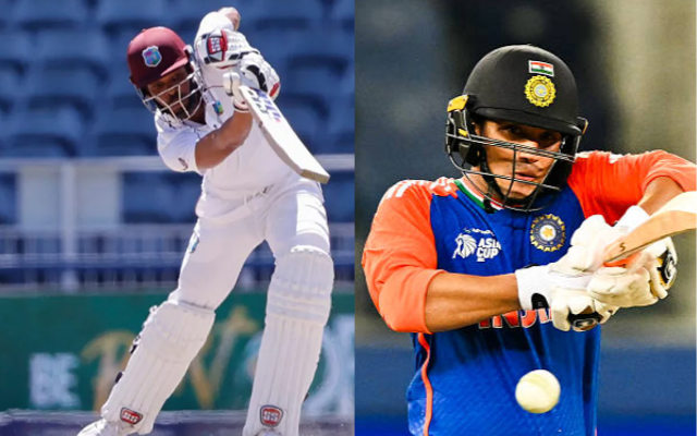 Roston Chase and Abhishek Sharma (Image Credit- Twitter/X) 