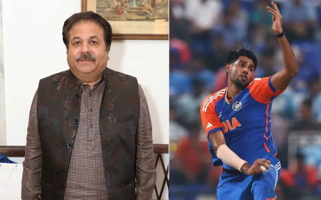 Rajeev Shukla and Harshit Rana (Image Credit- Twitter/X)