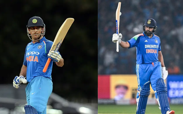 MS Dhoni and Rohit Sharma (Image Credit- Twitter/X)