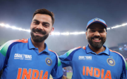 Virat Kohli and Rohit Sharma (image via getty)