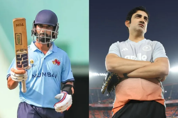 Ajinkya Rahane Gautam Gambhir (Image credit Twitter - X)