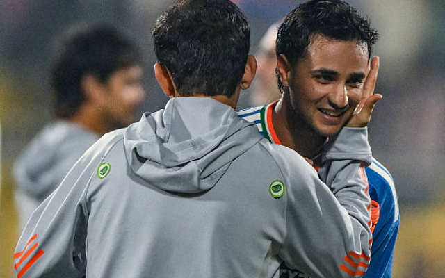 IND vs NZ: Abhishek Sharma (image via getty)